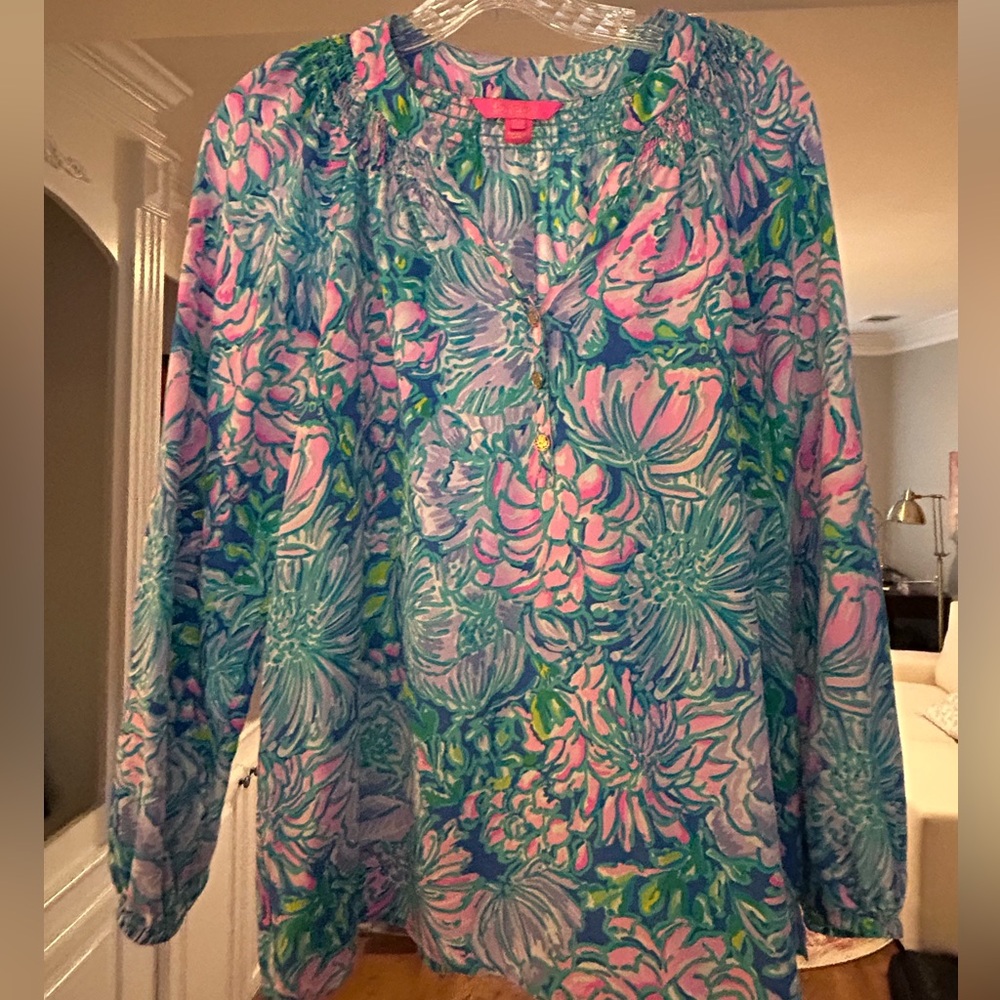 Lilly Pulitzer Elsa 100% silk EUC medium
